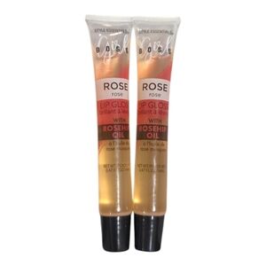 Girl Boss Lip Gloss 2pc Set Lightly Tinted Moisturizing and Hydrating Rose